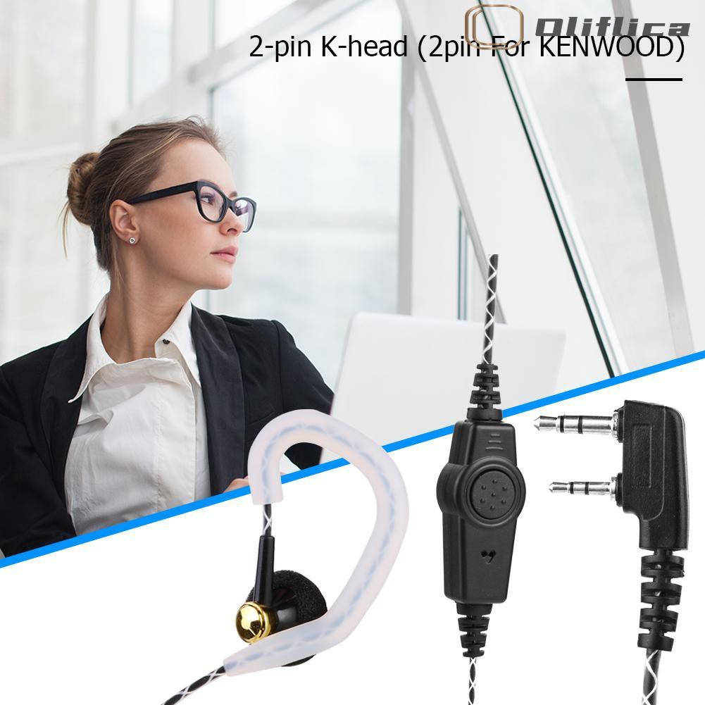 Tai Nghe Nhét Tai 2 Pin Loại K Cho Bộ Đàm Kenwood Kpg Baofeng Uv 5r Walkie-talkie