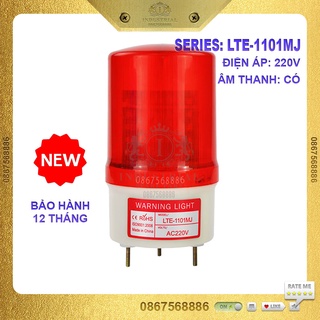 Đèn cảnh báo từ xa Xoay Có còi 220V LTE-1101MJ, 4 màu Đỏ, Xanh dương, Xanh Lá, Vàng. Đèn công trình và nhà máy