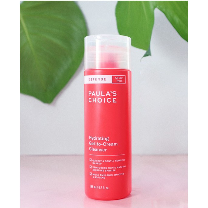 Sữa Rửa Mặt Paula’s Choice DEFENSE Hydrating Gel–To–Cream (198ml)