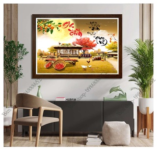 Tranh thêu chữ thập gia đình lv3302 63x47cm