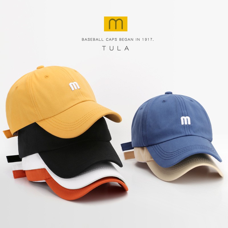 Mũ lưỡi trai ❤️ Nón kết nhung thêu chữ M phong cách Ulzzang form unisex nam nữ N21