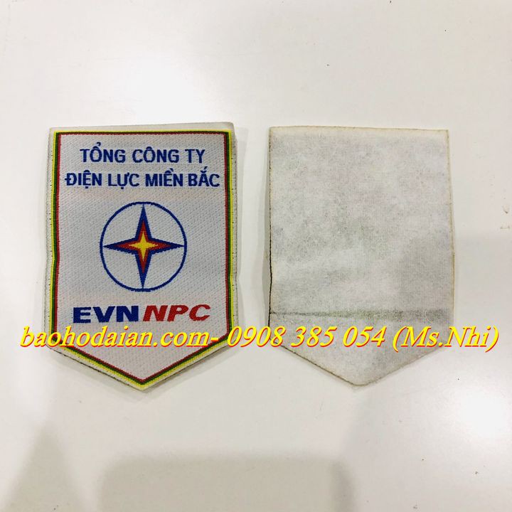 Logo đồng phục nhân viên điện lực thêu sẵn - Hình thật