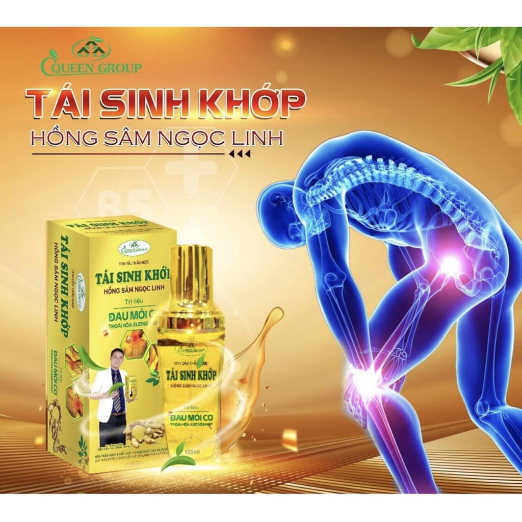 Tinh dầu thảo dược Tái Sinh Khớp Hồng Sâm Ngọc Linh 125ml