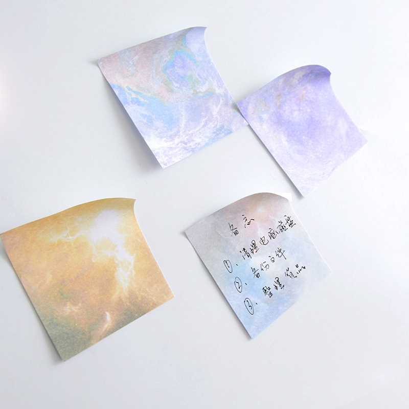 Giấy dán nhớ họa tiết hành tinh nhiều màu sắc 11x9cm trang trí dấu sách trường học văn phòng phẩm