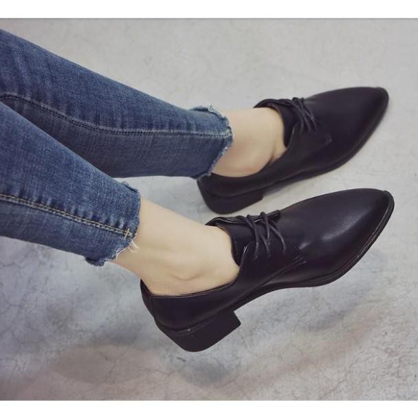 Siêu Hot 2021 giày oxford nữ mũi nhọn da bóng và da lì hàng Quảng Châu | BigBuy360 - bigbuy360.vn