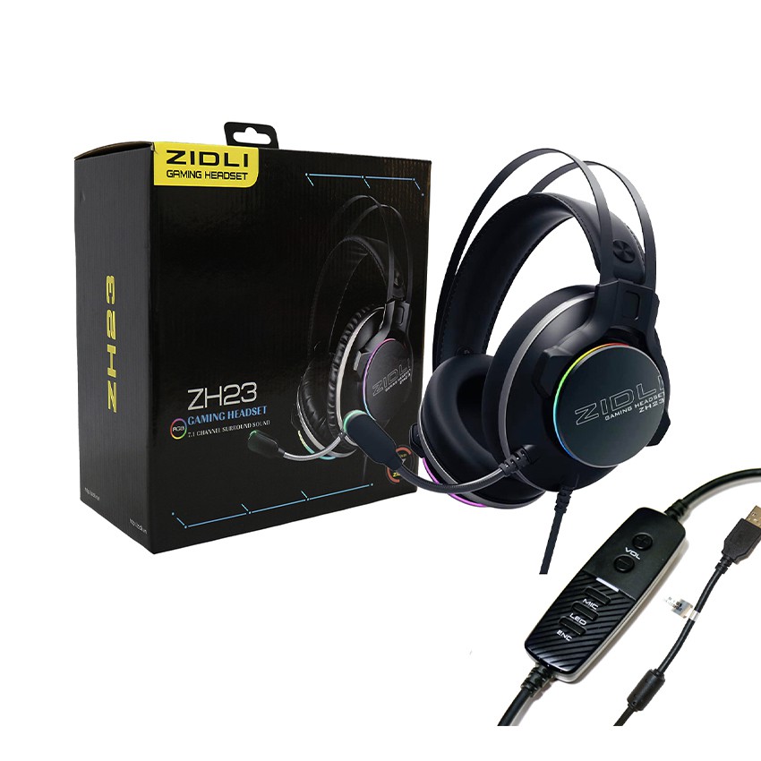 [Mã ELMS4 giảm 7% đơn 500K] Tai nghe gaming ZIDLI ZH23 - Âm thanh 7.1 có đèn RGB