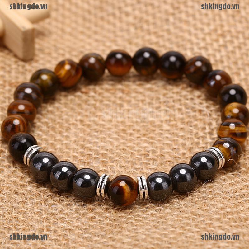 Vòng đeo tay chuỗi hạt đá thời trang thanh lịch dành cho nam