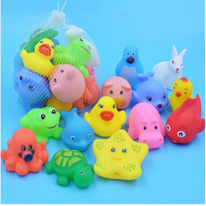 Set 3 con Đồ chơi thú bóp kêu chít chít cho trẻ