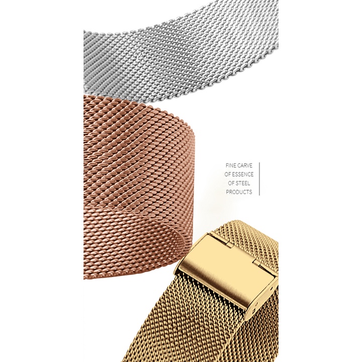 Dây đồng hồ nam lưới thép milan dày 0.8mm size 18mm 20mm 22mm - D1704