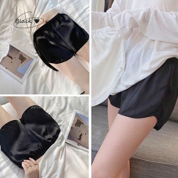 Quần sooc đùi lụa satin mềm mát cao cấp - quần short mặc trong váy mềm mại Alvin Store 11005