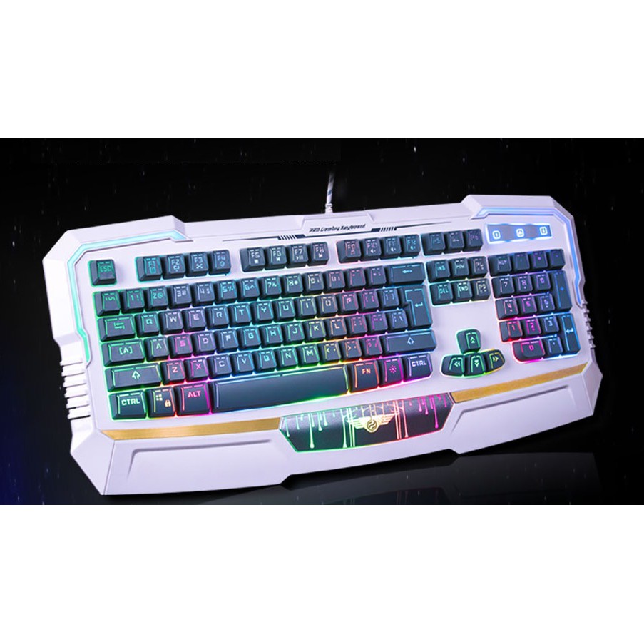 Bàn phím có dây Gaming NEWMEN KB813, USB,Led Rainbow hô hấp,khung thép siêu bền giá rẻ-Hàng Chính Hãng, bảo hành 24 thán