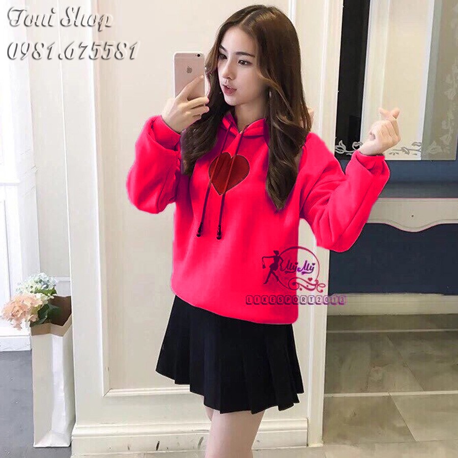 💖ÁO HOODIE NỈ BÔNG [Tim Thêu - Kèm Ảnh Thật] | BigBuy360 - bigbuy360.vn