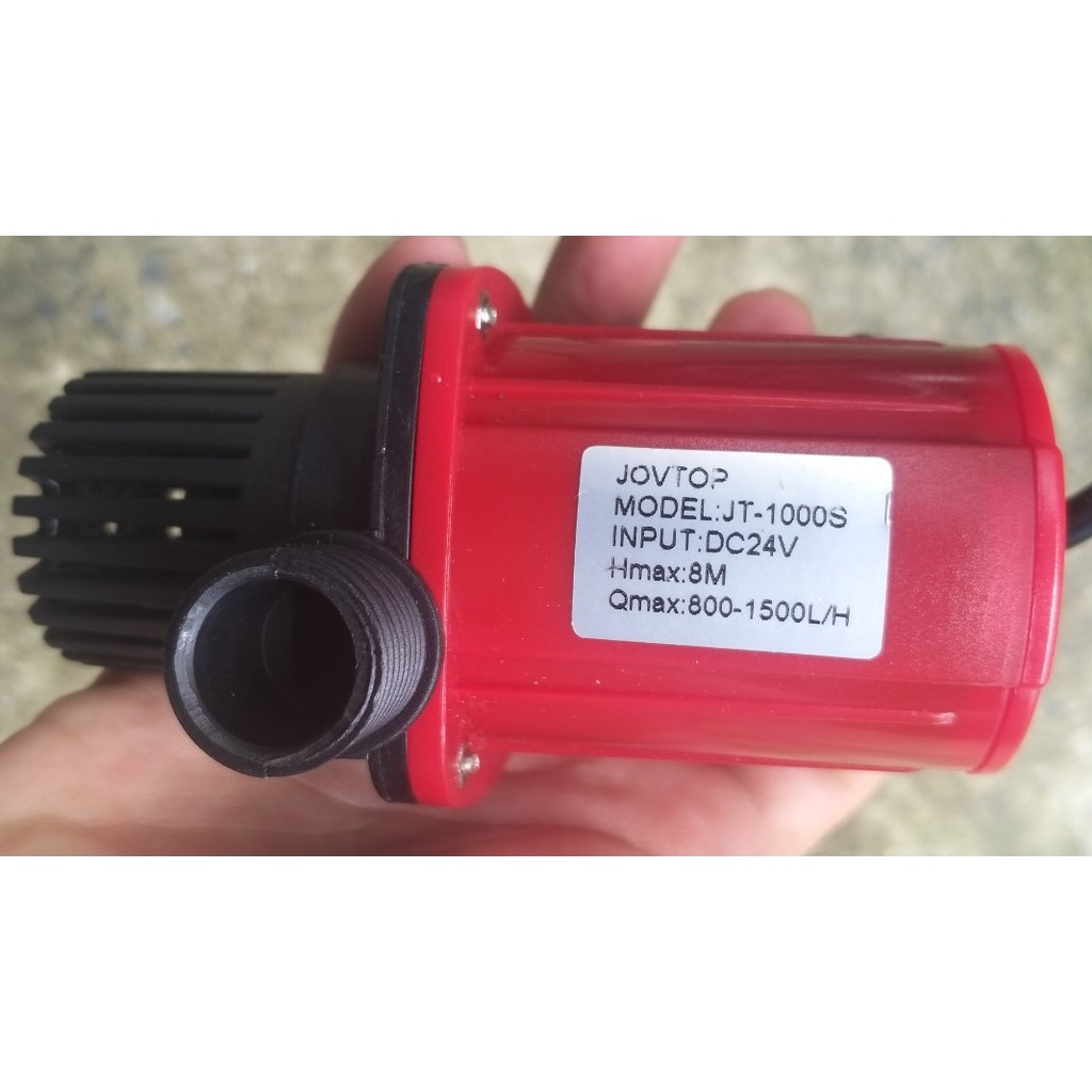 Bơm nước dòng điện 24v kèm nguồn và bảng điều khiển tốc độ ren ống phi 21mm không chổi than brushless siêu mạnh d