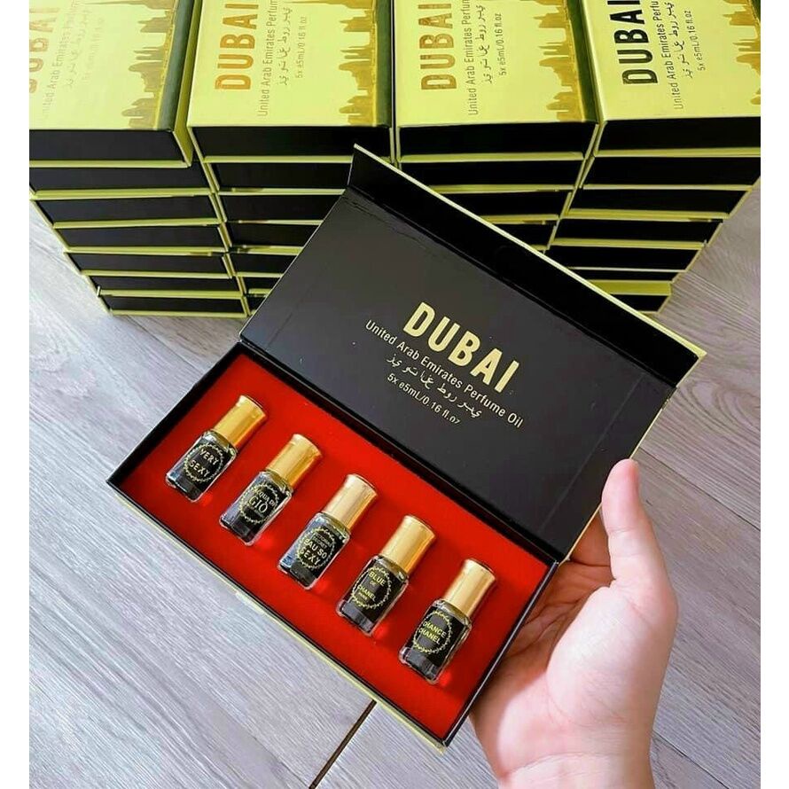 👑 L&G 💄 Sét 8 Chai Nước Hoa Dubai YURINO Dạng Chấm Hộp Sang Chảnh Có Gắn Đèn Led Thích Hợp Làm Qùa Tặng