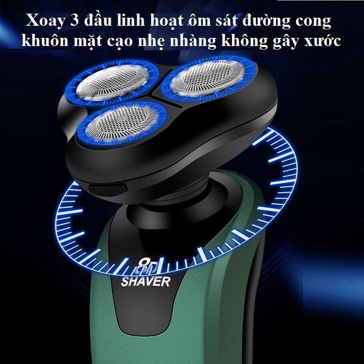 Máy cạo râu đa năng Shaver 8D 4 trong 1 dao cạo râu tự động cắt tóc đa năng tốt cho nam sạc điện có bảo hành