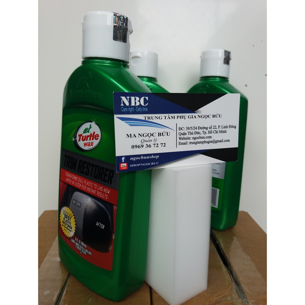 Gel bảo dưỡng và làm sáng bóng nhựa nhám không sơn Turtle Wax Trim Restorer.