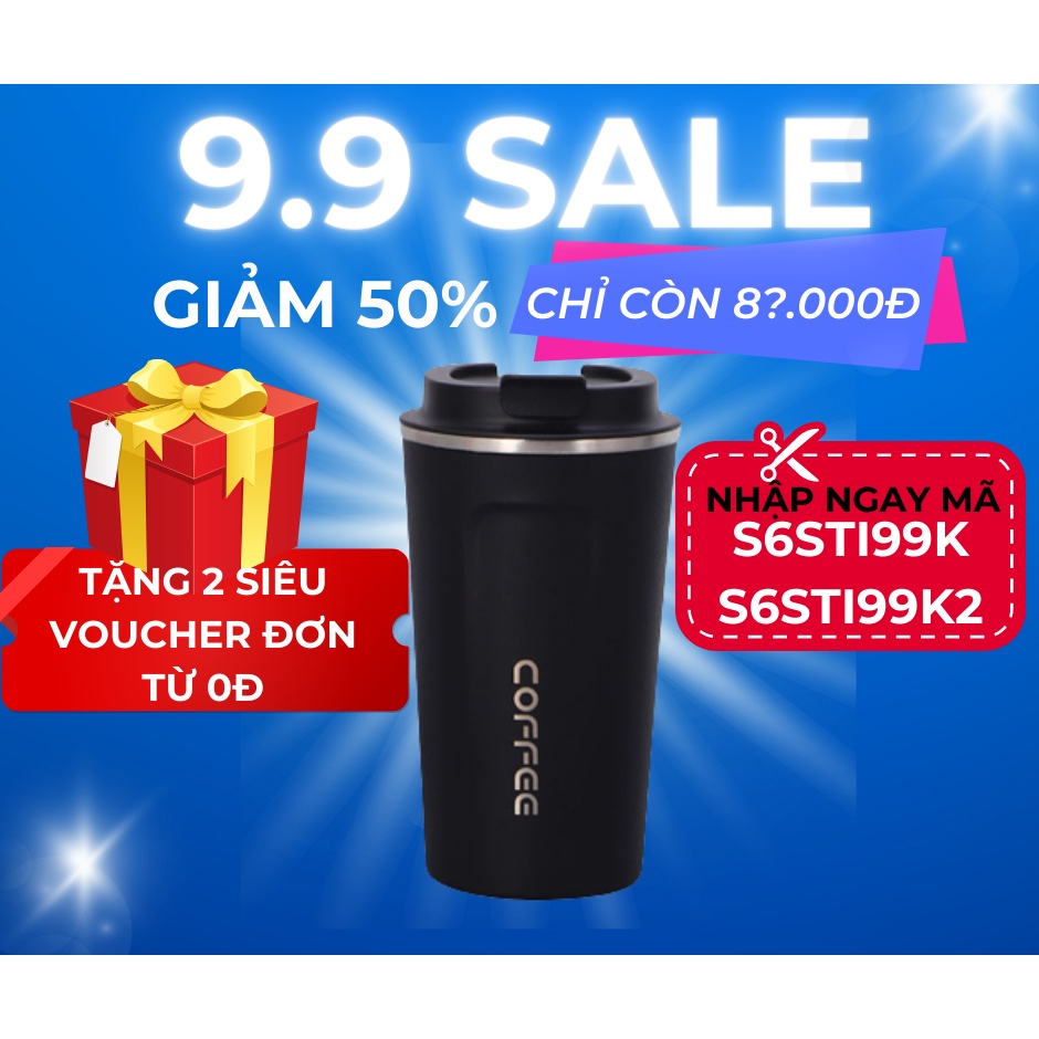 Ly cốc giữ nhiệt coffee S6 có khắc tên lõi inox 304 bền đẹp pha cà phê giữ nhiệt đến 8h chống tràn trà cafe