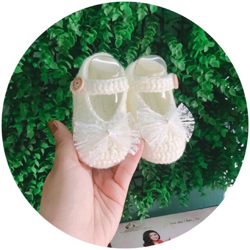 giày nơ trắng long lanh cho bé ( ảnh thật )