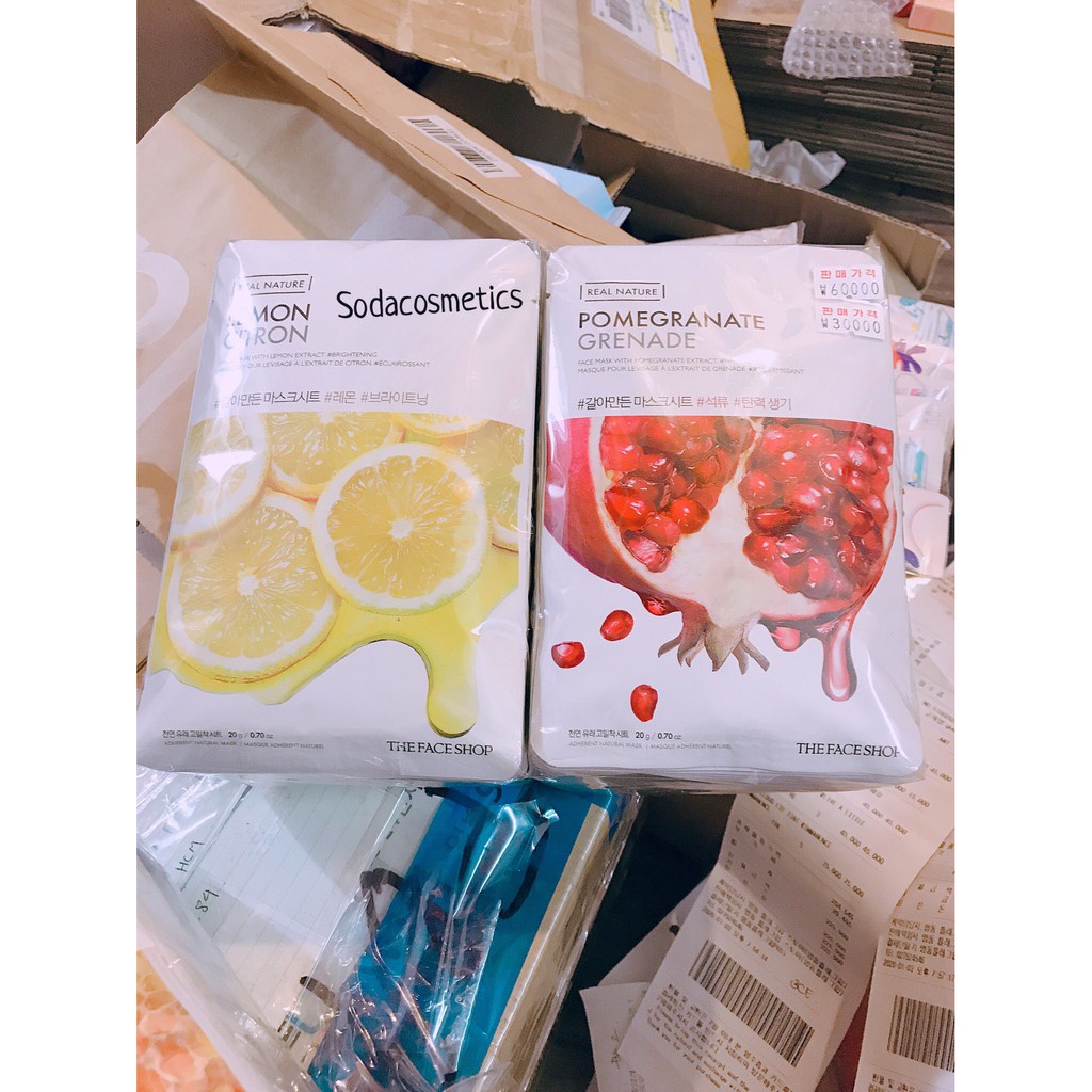 MẶT NẠ GIẤY CHIẾT XUẤT TỪ THIÊN NHIÊN  REAL NATURAL FACE MASK