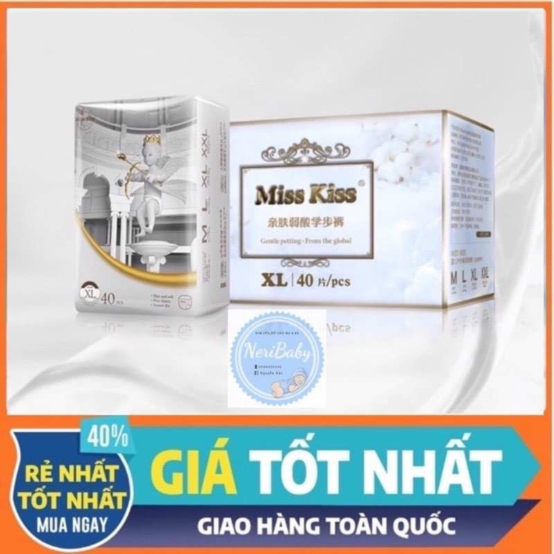 Bỉm dán/quần Misskiss nội địa Trung size s58/m52/m44/l48/l42/xl42/xl40/xxl36/xxxl34