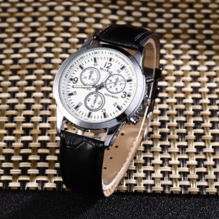 Đồng Hồ Nam MK01 Chất Liệu Dây Da Phong Cách Thanh Lịch, Sang Trọng