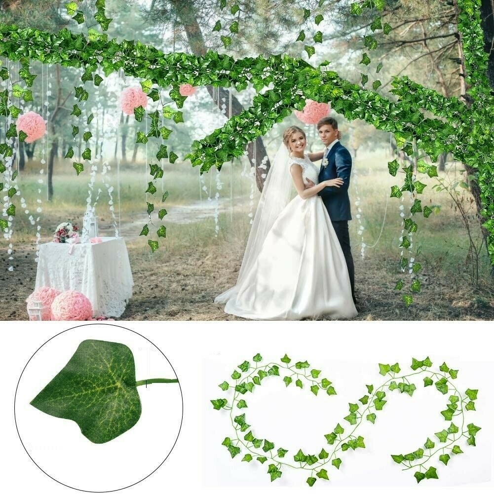 Dây Lá Thường Xuân Giả 20 Bóng Đèn LED 2m Trang Trí Tường Nhà / Văn Phòng / Sự Kiện