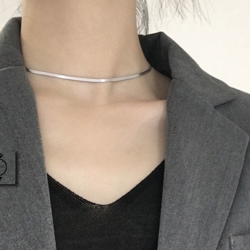 Vòng cổ bạc ý 925 choker nữ thời trang cá tính