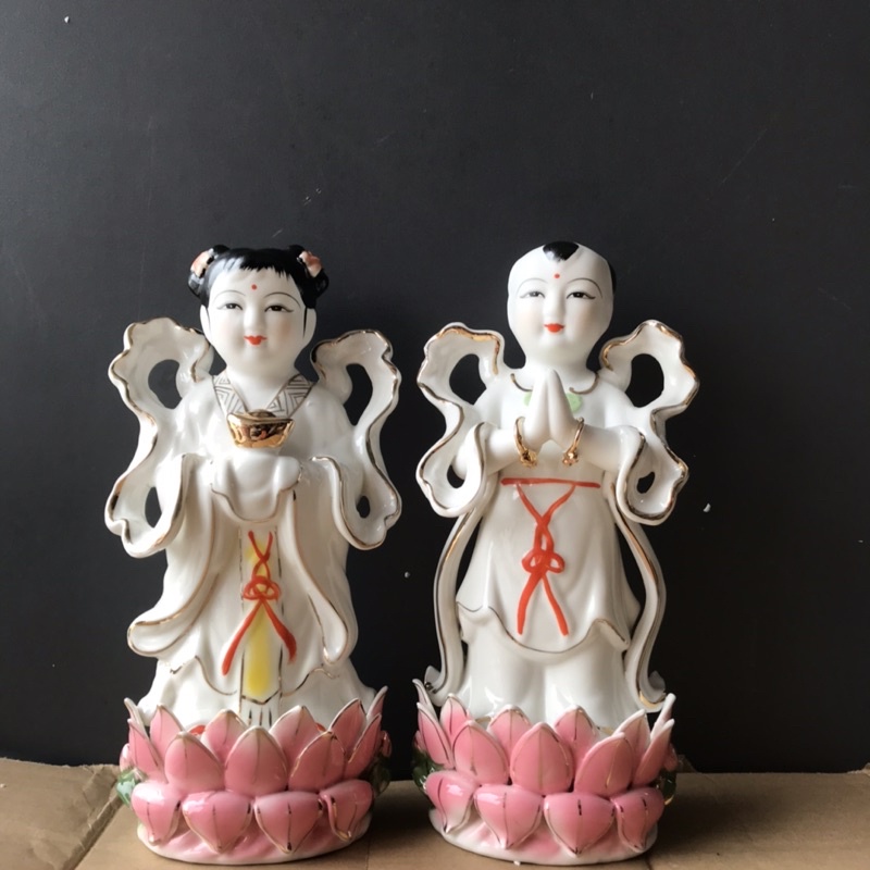 25) ĐÔI TIÊN ĐỒNG NGỌC NỮ - ĐÔI TIỂU ĐỒNG 25cm chân hoa sen siêu đẹp