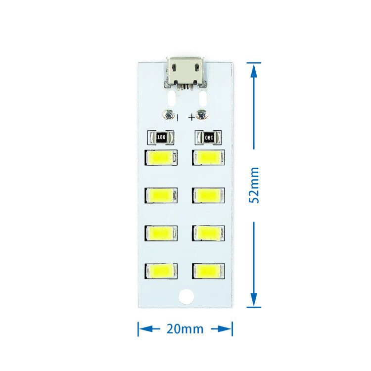 Đèn LED 5730 bóng smd 5V 430mA~470mA màu trắng cổng Mirco Usb cho tình huống khẩn cấp | BigBuy360 - bigbuy360.vn