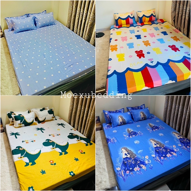Bộ ga gối có kèm vỏ gối ôm🪴 cotton poly dễ thương mềm mịn mát có nhiều kích cỡ có cả vỏ gối ôm