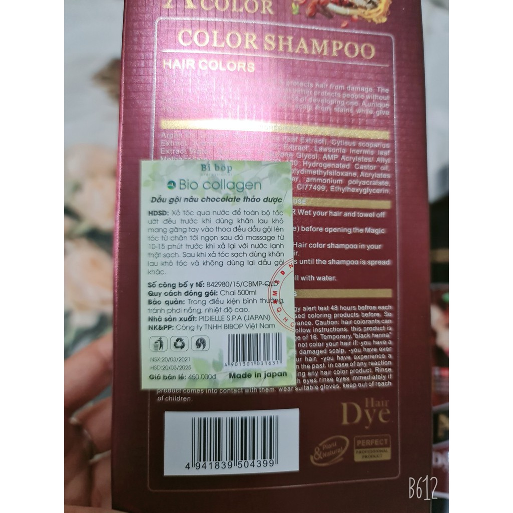 Dầu gội đen tóc Bibop phủ tóc bạc hiệu quả (Mẫu mới 3 trong 1) | BigBuy360 - bigbuy360.vn