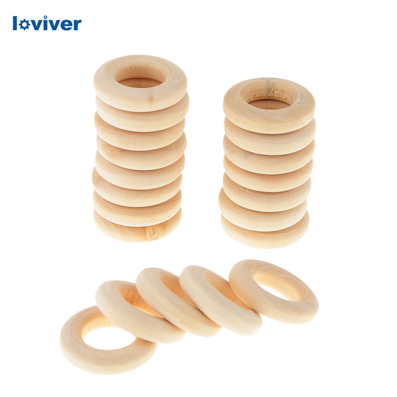 40 Chiếc Hạt Gỗ Kết Nối DIY Phụ Kiện Trang Sức Hình Tròn DIY