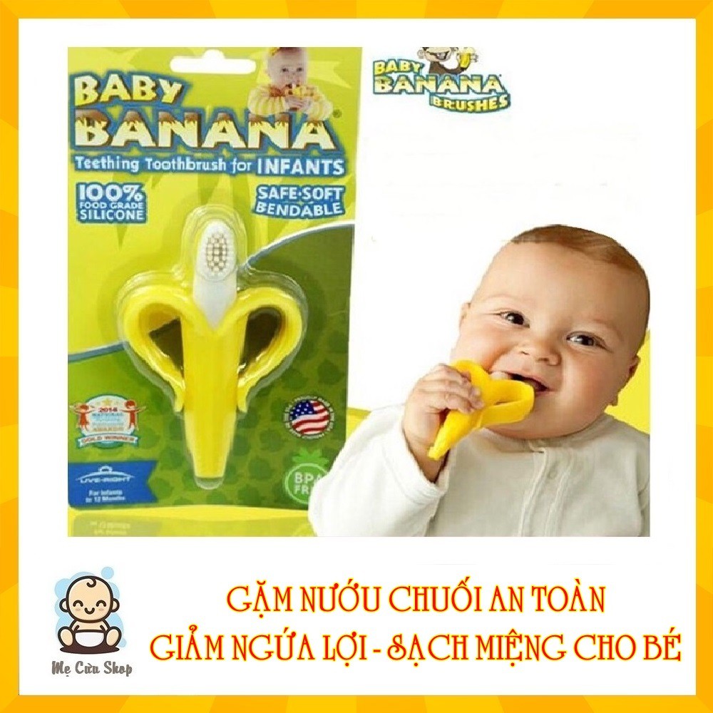 [Hàng Nhập Mỹ] Gặm Nướu Chuối - Giảm Ngứa Lợi, Làm Sạch Miệng Cho Bé