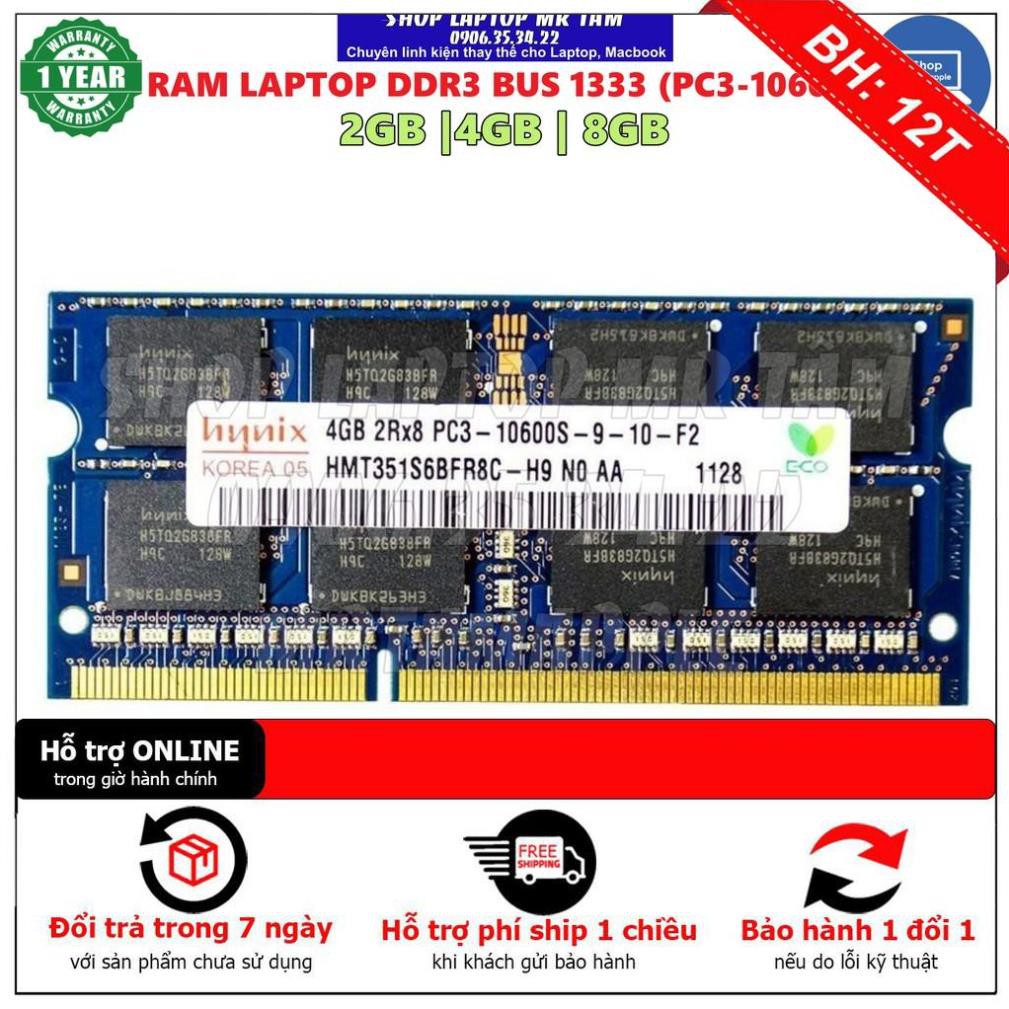 [BH12TH] RAM LAPTOP DDR3 2GB, 4GB, 8GB - BUS 1600 (PC3 12800) Zin Tháo Máy Chính Hãng