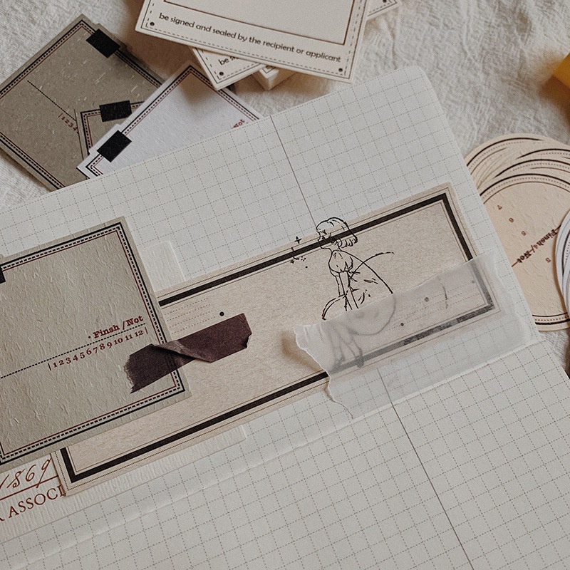 Bộ 40 Tập Giấy Ghi Chú 1 / 2 Series Họa Tiết Vintage