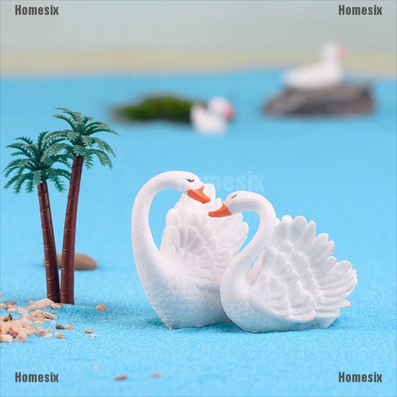 [HoMSI] Swan DIY Mini Miniature Fairy Garden Decor Craft Dollhouse Accessory SUU