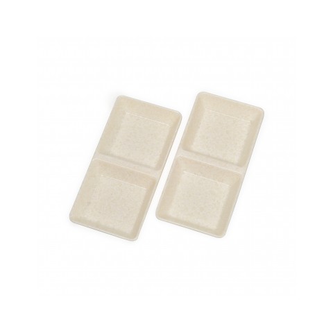 Chén Chấm 2 Ngăn Vân Đá Kem-C103