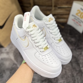 Giày AF1 Trắng Vạch Vàng Cao Cấp (Full Box+Free Ship)