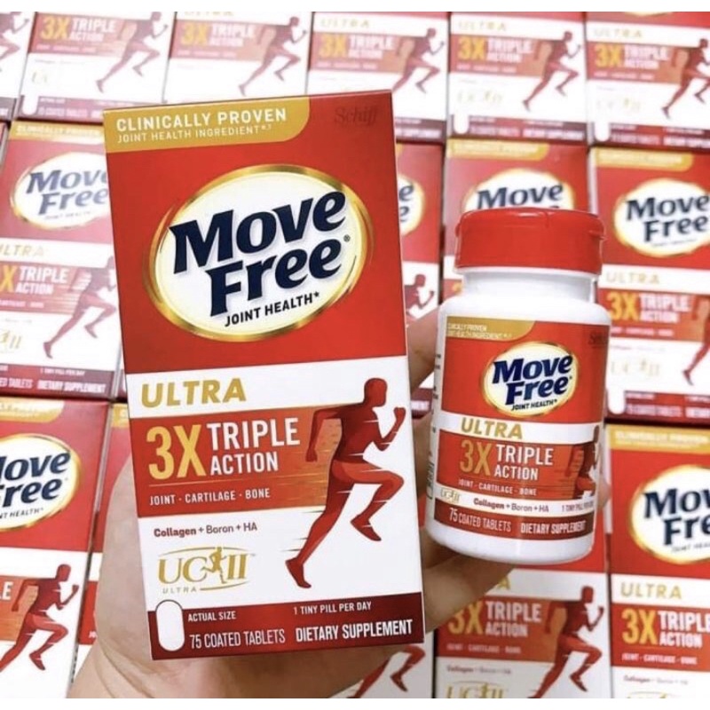 VIÊN UỐNG UỐNG MOVE FREE JOINT HEALTHKIT ULTRA TYPE II COLLAGEN +BỔN+ HA HỘP 75V