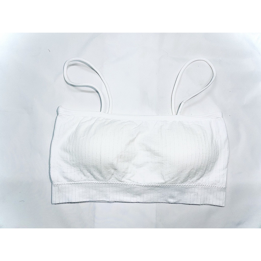 Áo Bra 2 dây Trơn đệm mỏng mặc thoáng mát dáng ôm. Áo Lót Nữ - Áo Bra Nữ Chất Liệu Cotton tăm Orange Closet