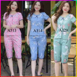 Đồ bộ mặc nhà mẫu lửng ren siêu xinh
