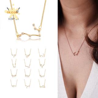 [Thanh Toán Tại Chỗ] Dây Chuyền Mặt Hình 12 Cung Hoàng Đạo Và Chữ Cái Đính Kim Cương Giả