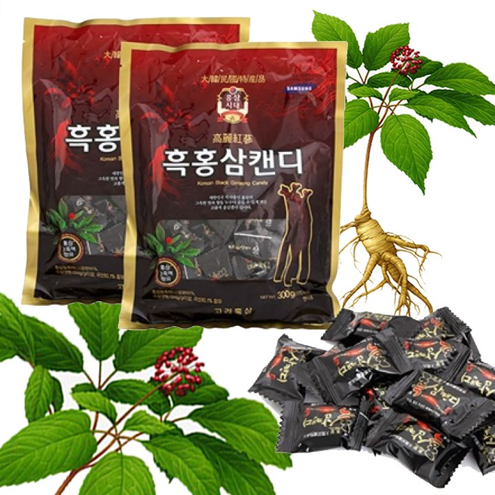 Kẹo hắc sâm hàn quốc chính hãng Gói 170gr và 300gr