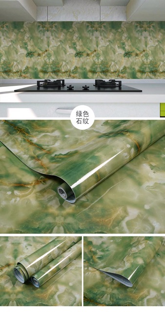 Giấy dán bếp giấy dán tường giả đá chịu nhiệt chống dầu chống nước dán bếp nhà tắm sẵn keo 5mx60cm | BigBuy360 - bigbuy360.vn