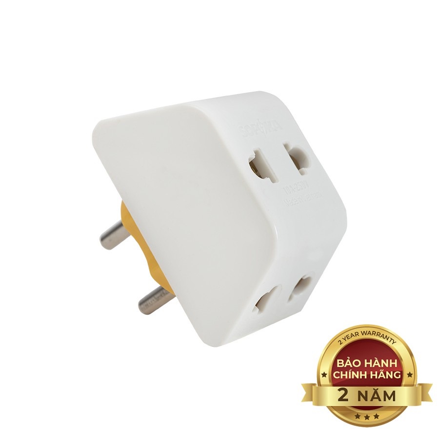 Ổ cắm điện đa năng P15 P11 P12 SOPOKA  chia 2 cửa có ổ cắm 3 chấu tiện lợi