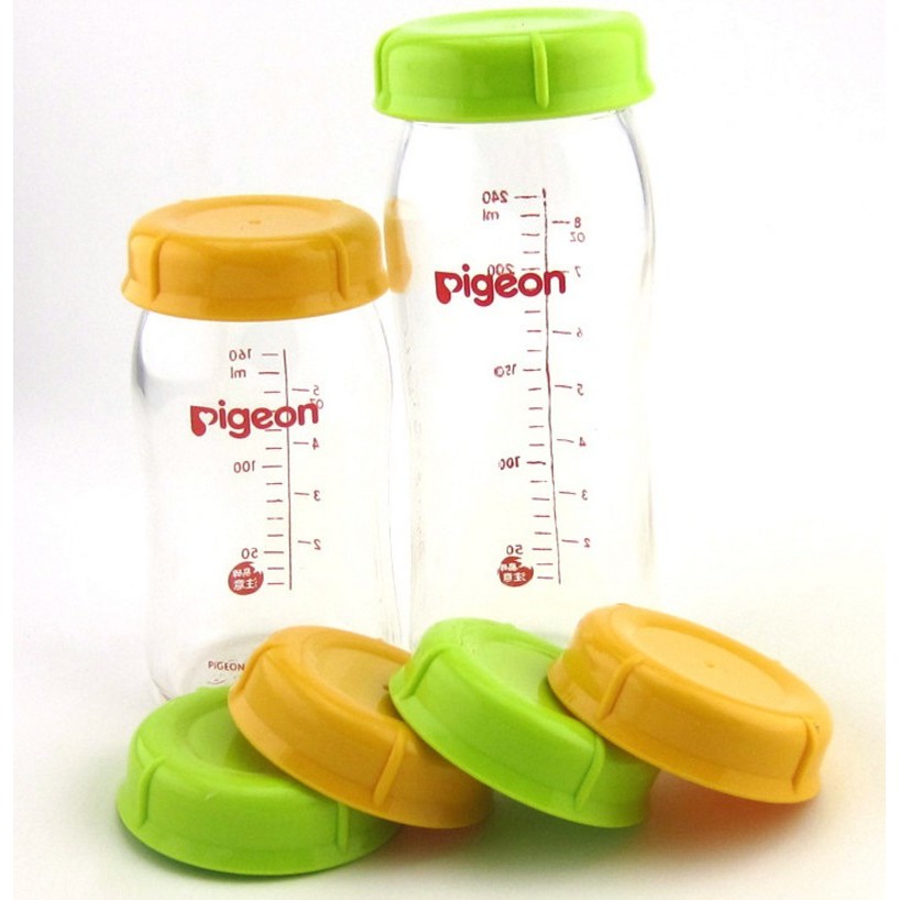 Set 2 Nắp đậy trữ sữa cổ nhỏ Unimom - phụ kiện chung cho bình sữa cổ thường Pigeon