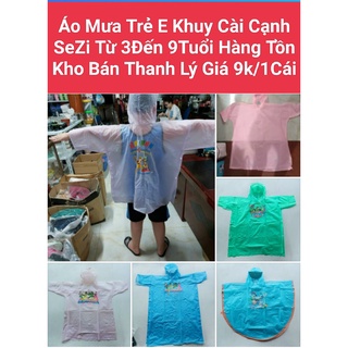 Áo mưa cho bé , áo mưa kiểu khuy cài cạnh thanh lý sezi trẻ em từ 3 tuổi đến 12 tuổi giá 11000₫