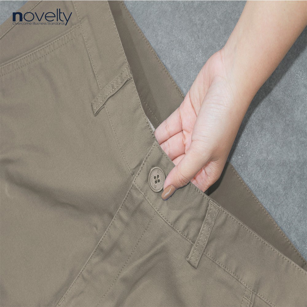 Quần dài Khaki nam Novelty 0 ly 2002040 màu nâu nhạt