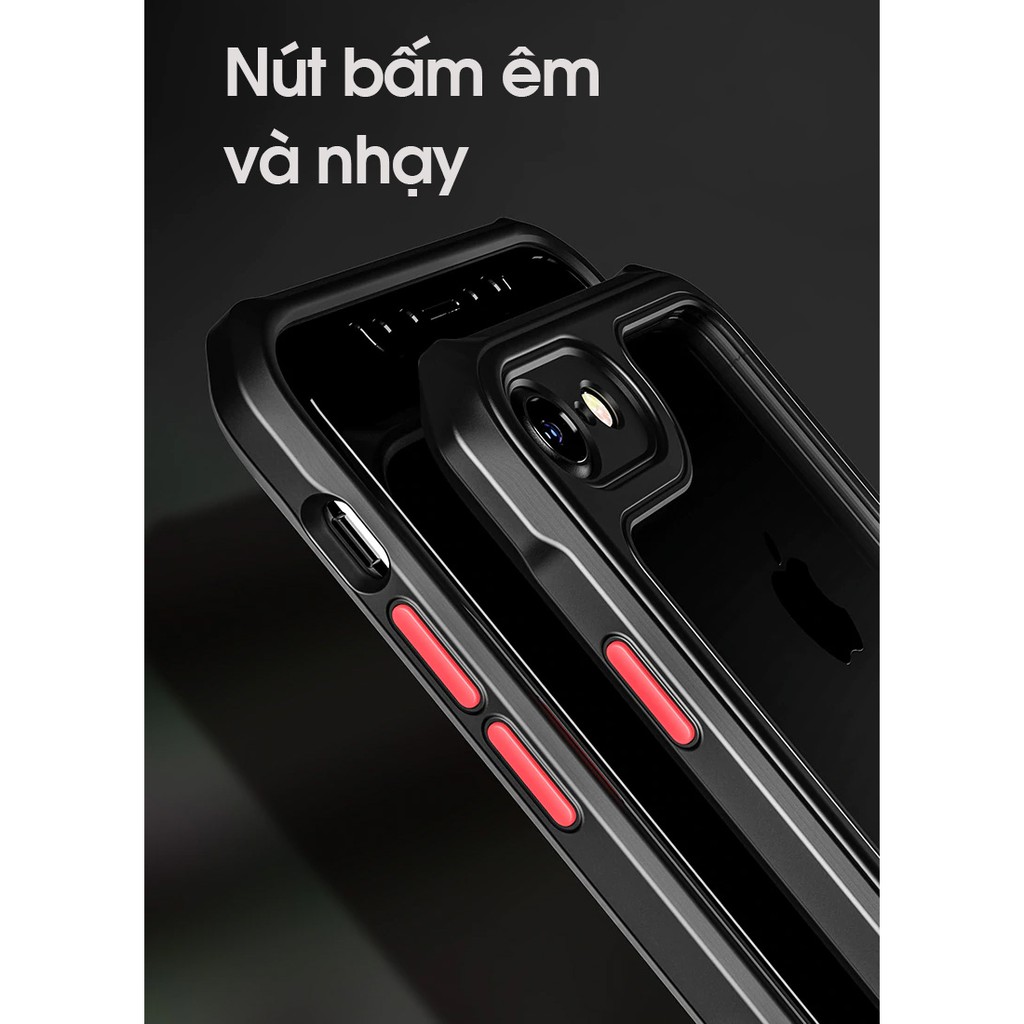 Ốp lưng IPAKY iPhone 7/8 / 7+/8+ / SE 2020, Mặt lưng trong, Viền TPU, Chống sốc (Mufull series) Có chữ chìm REFLECTION