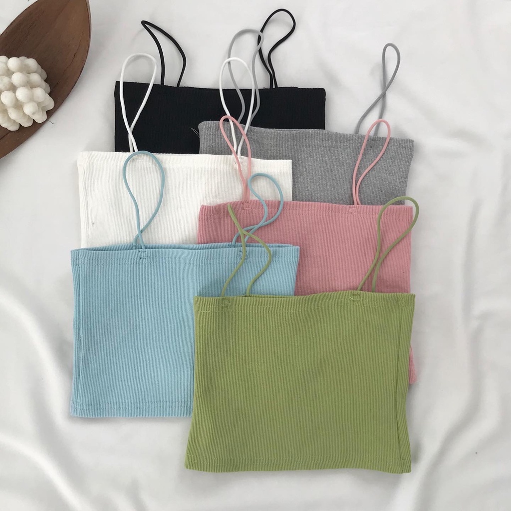 Áo 2 Dây Croptop JEM CLOSET Vải Thun Co Giãn 4 Chiều Thỏa Mái Ôm Body MISY 10279